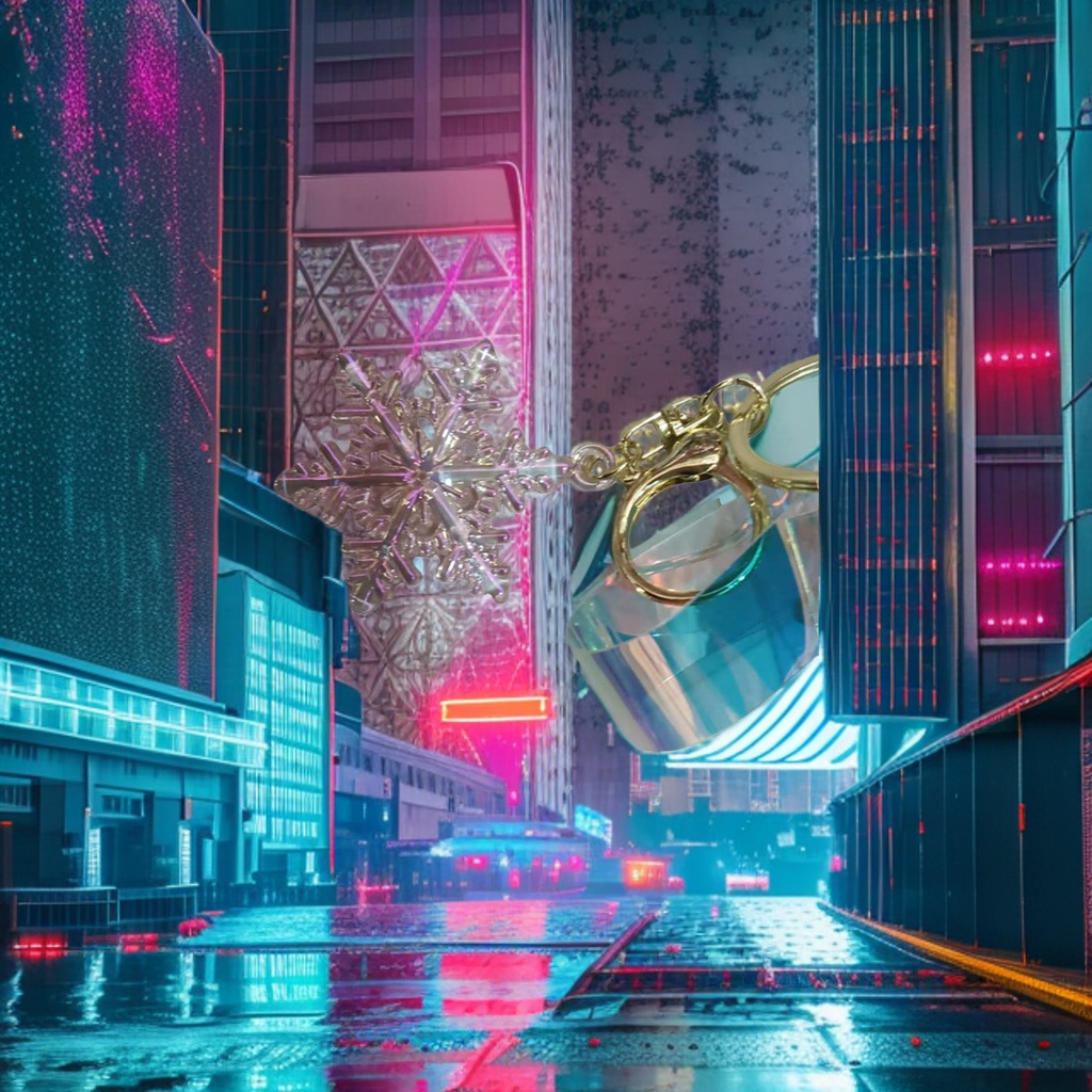 Брелок-снежинка прозрачный оптом из Китая — фотография 5