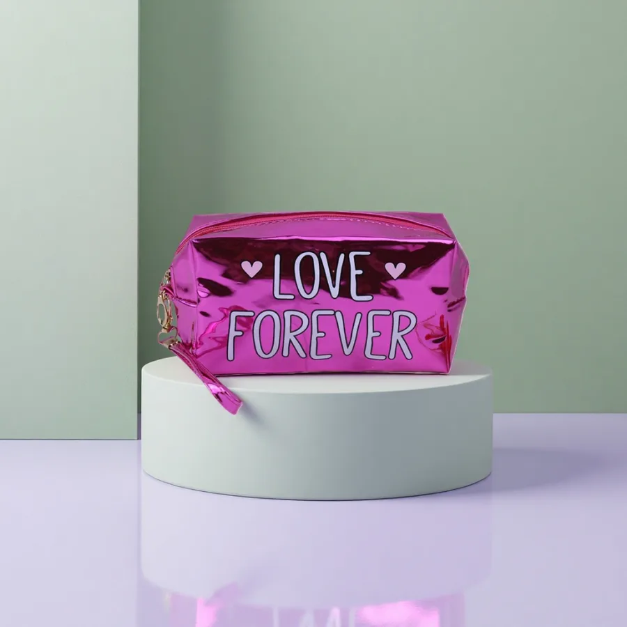 Косметичка с надписью LOVE FOREVER оптом из Китая — фотография 2