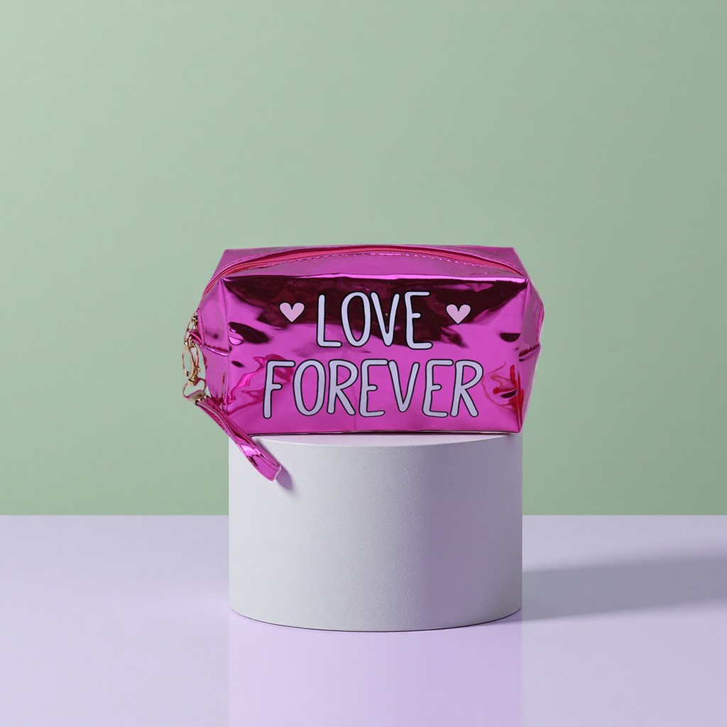 Косметичка с надписью LOVE FOREVER оптом из Китая — фотография 3