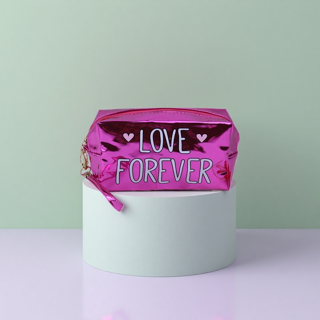 Косметичка с надписью LOVE FOREVER оптом из Китая — фотография 4
