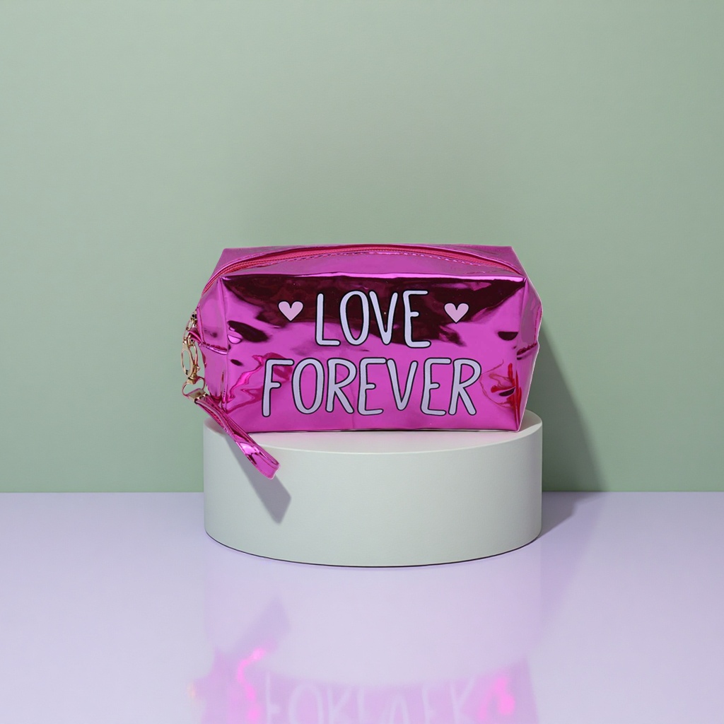 Косметичка с надписью LOVE FOREVER оптом из Китая — фотография 5