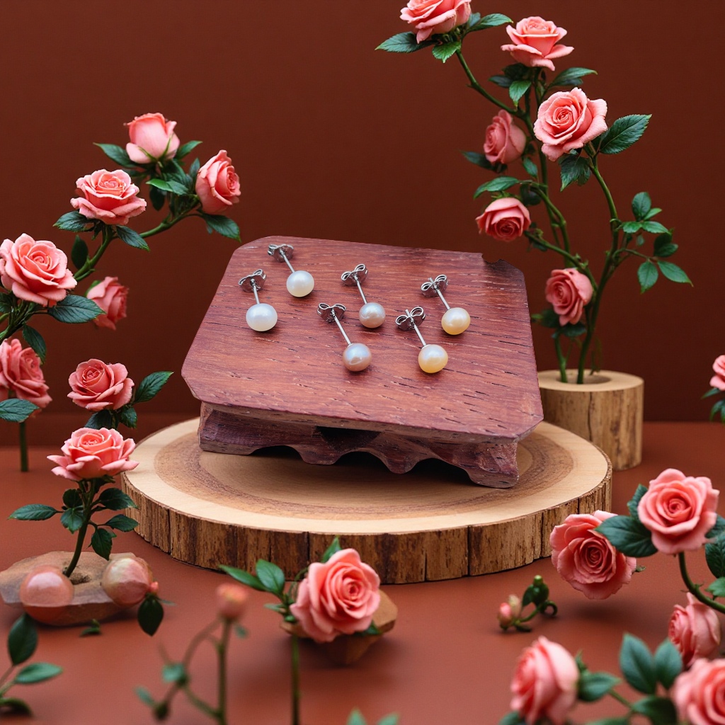 Серьги с речным жемчугом оптом из Китая — фотография 5