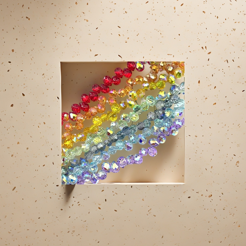 Бусины хрустальные радужные для украшений оптом из Китая — фотография 3