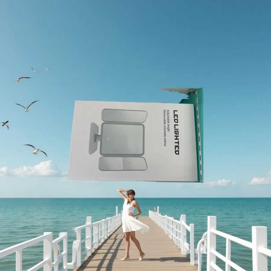 Зеркало для макияжа с LED-подсветкой оптом из Китая — фотография 2