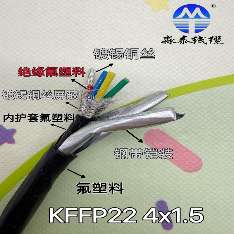 Кабель фторопластовый экранированный KFFP22 4х1,5 оптом из Китая — фотография 2