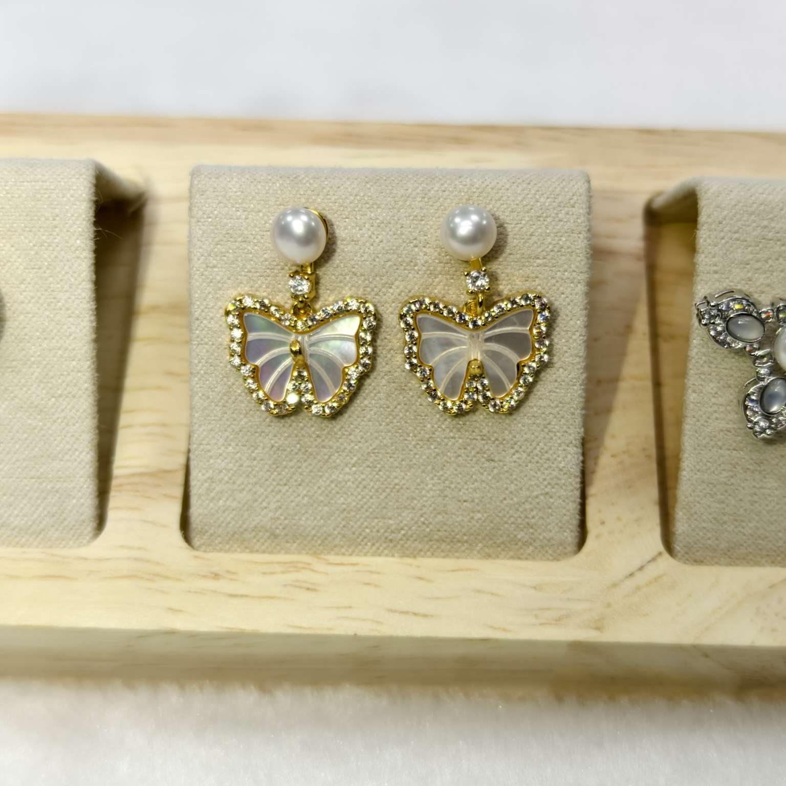 Серьги с жемчугом вечерние, серебро 925 оптом из Китая — фотография 2