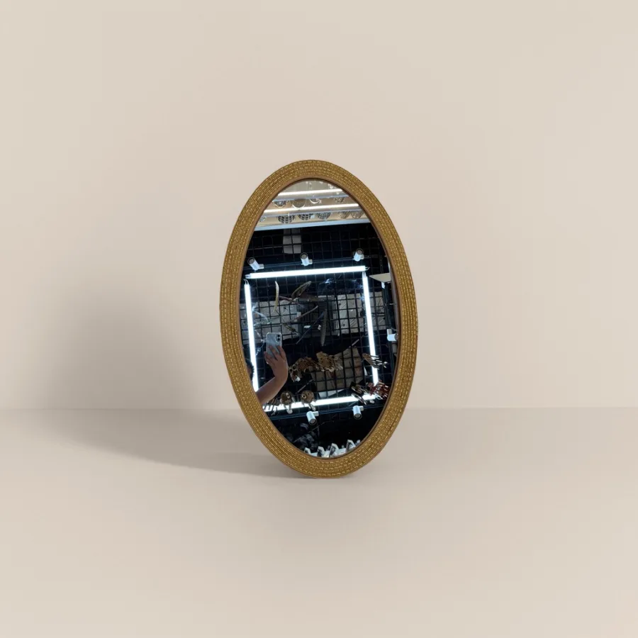 Зеркало плетёное овальное оптом из Китая — фотография 2