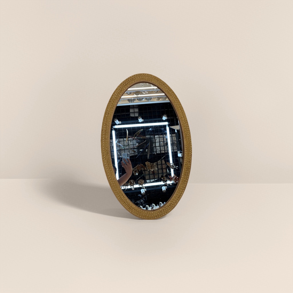 Зеркало плетёное овальное оптом из Китая — фотография 3