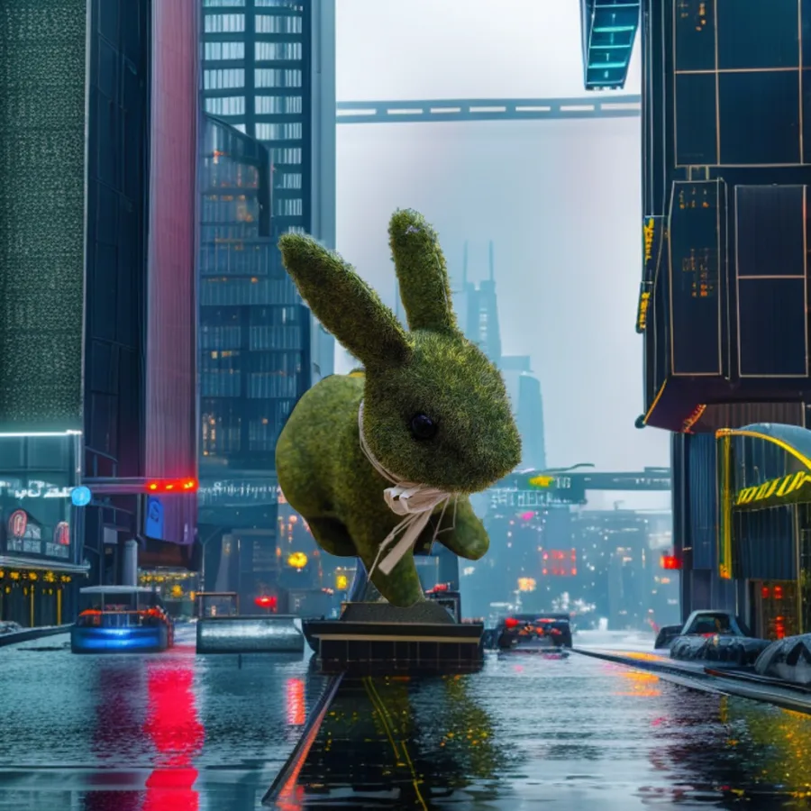 Фигурка «Кролик» из мха оптом из Китая — фотография 2