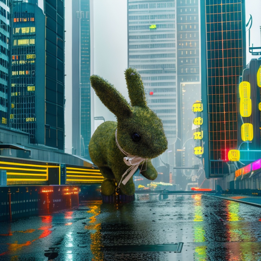 Фигурка «Кролик» из мха оптом из Китая — фотография 3