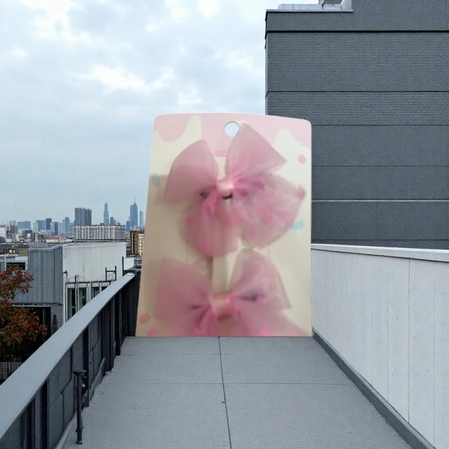 Заколка с бантом из фатина розовая оптом из Китая — фотография 2