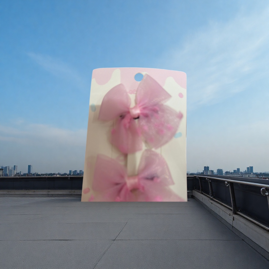 Заколка с бантом из фатина розовая оптом из Китая — фотография 3