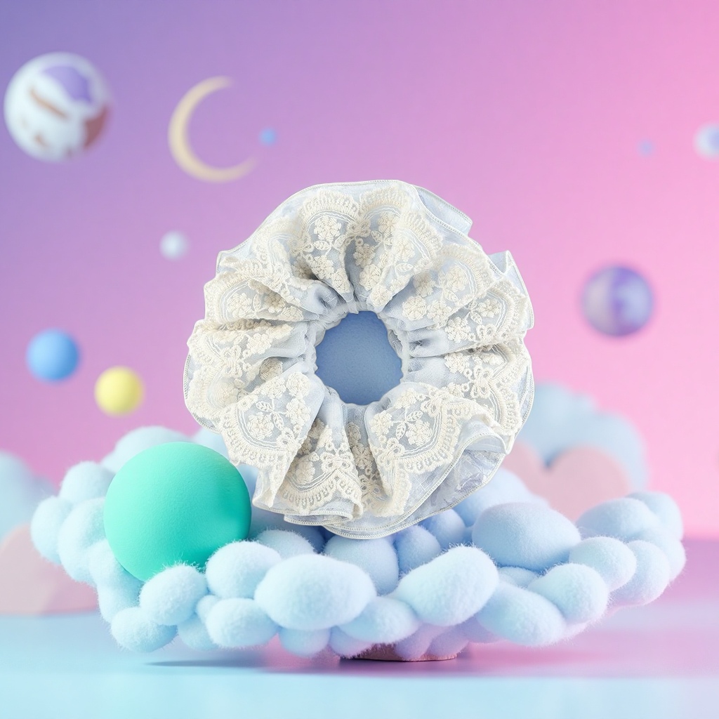 Ободок кружевной голубой оптом из Китая — фотография 4