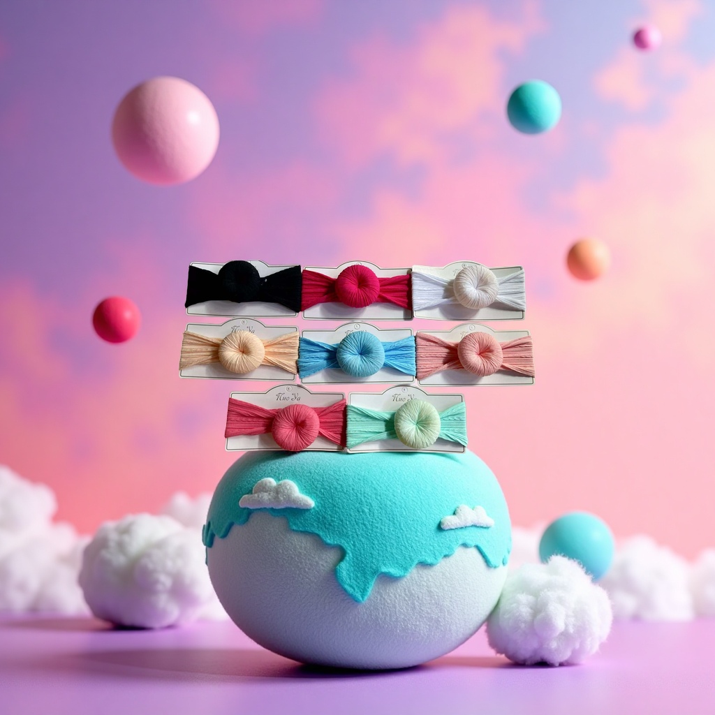 Ободок вязаный с узлом, 8 цветов оптом из Китая — фотография 4