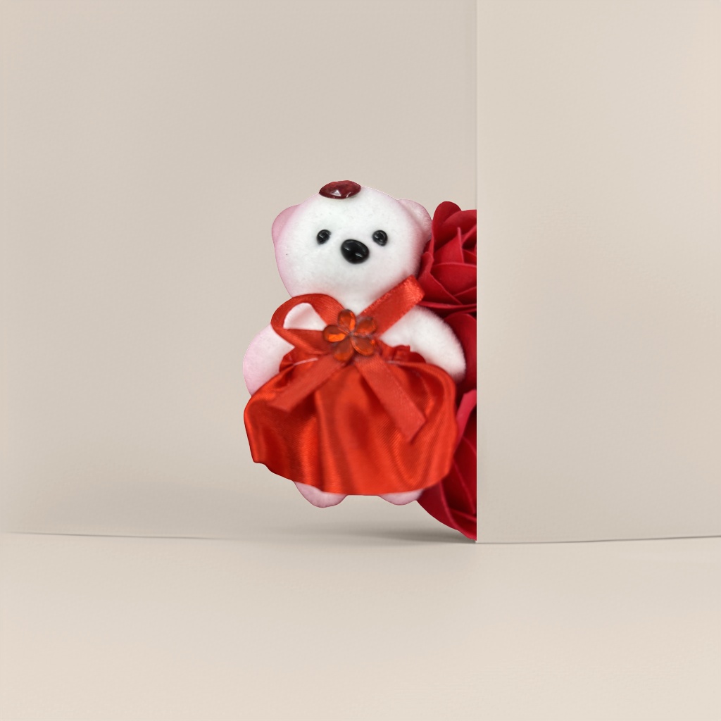 Игрушка мягкая «Мишка с бантом» оптом из Китая — фотография 4