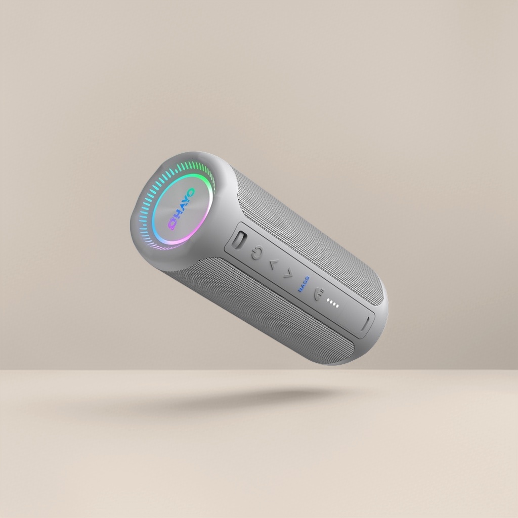 Колонка Bluetooth портативная серая оптом из Китая — фотография 3