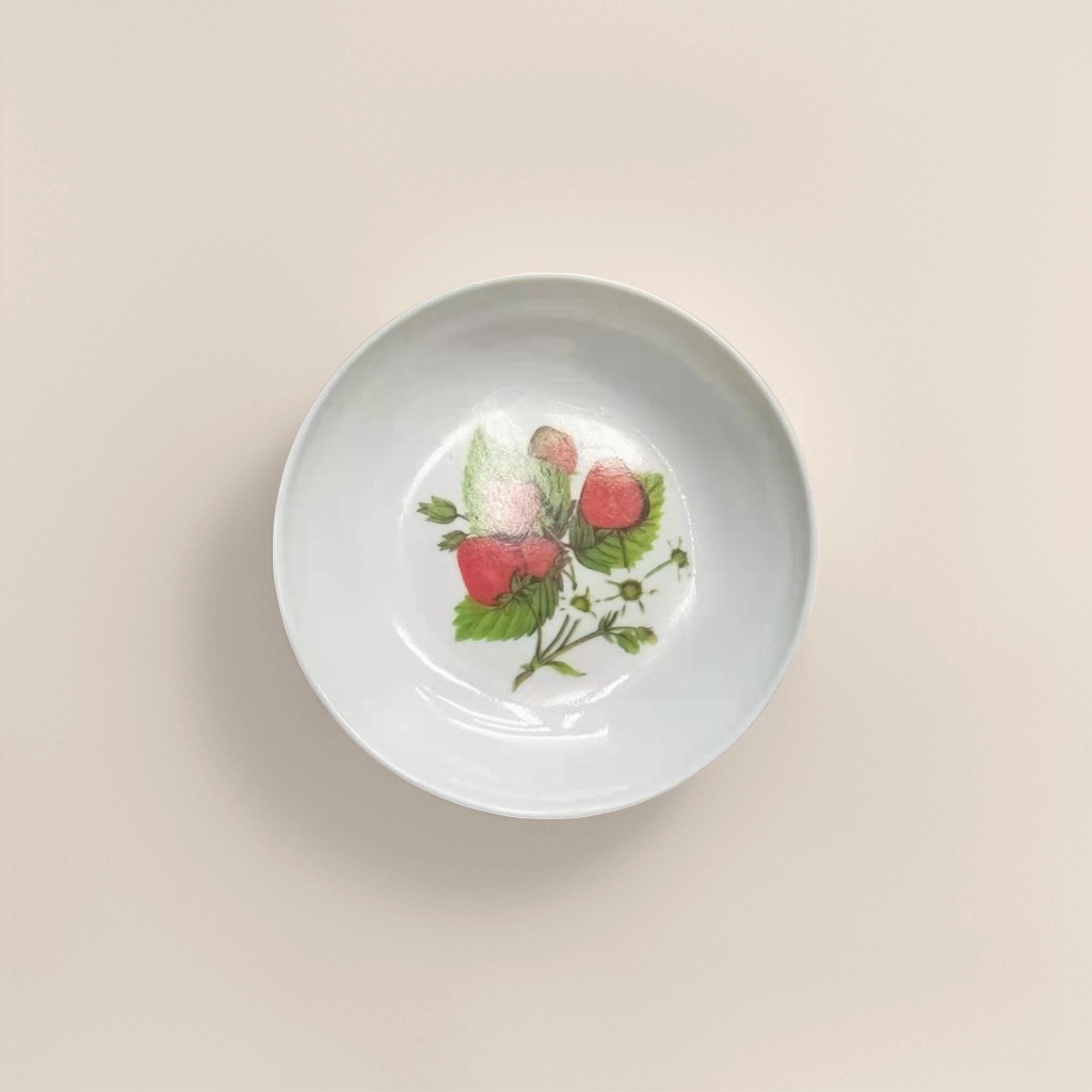 Миска фарфоровая с рисунком клубники оптом из Китая — фотография 5