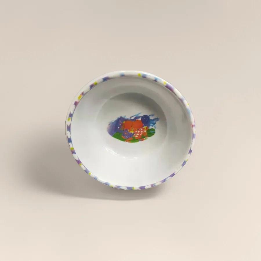 Миска керамическая детская с мультяшным рисунком оптом из Китая — фотография 2