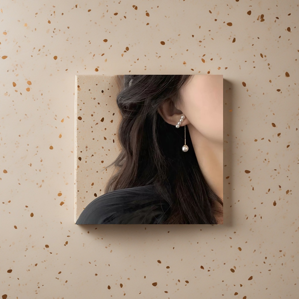 Серьги-пусеты с пресноводным жемчугом оптом из Китая — фотография 3