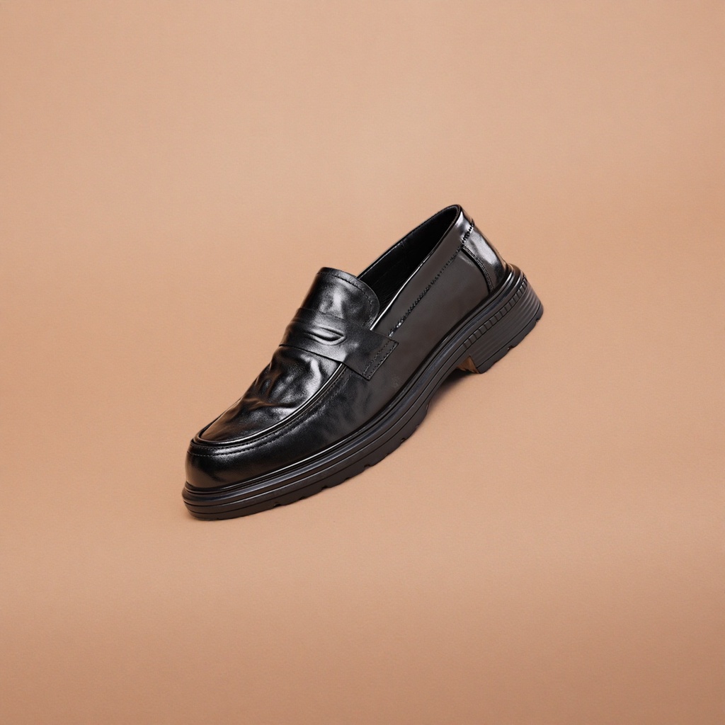 Лоферы мужские кожаные на мягкой подошве оптом из Китая — фотография 4
