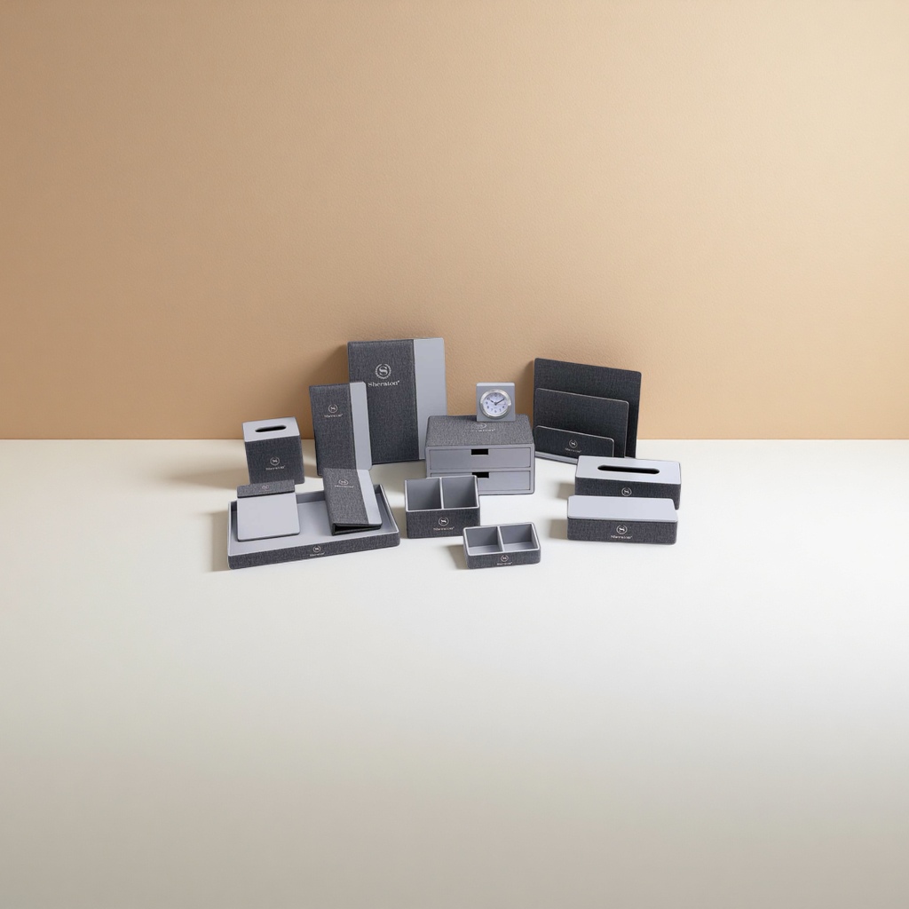 Офисный набор: подставка для ручек, папка, блокнот оптом из Китая — фотография 4