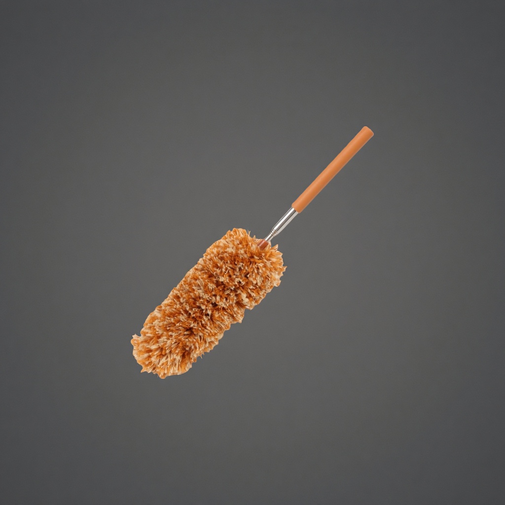 Метёлка для пыли плюшевая оранжевая оптом из Китая — фотография 5