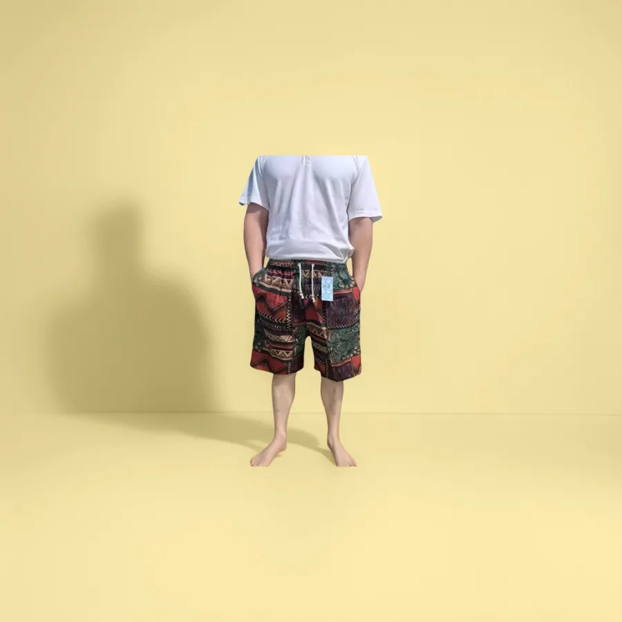 Шорты пляжные с геометрическим принтом оптом из Китая — фотография 2