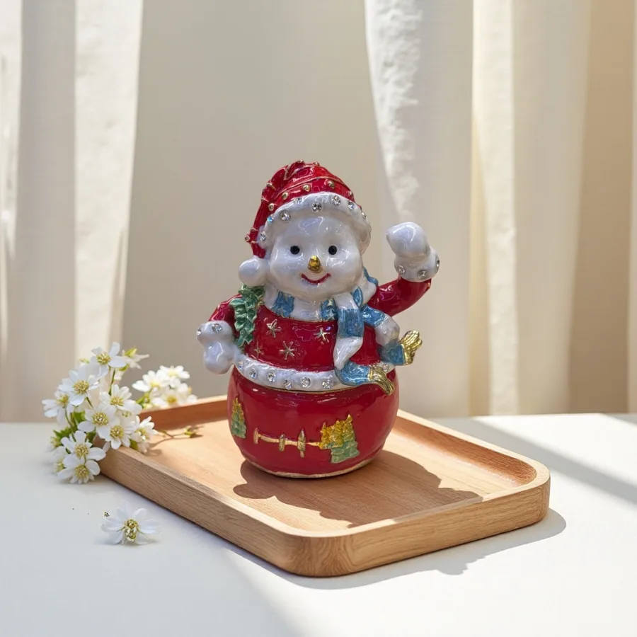 Коробка-снеговик новогодняя оптом из Китая — фотография 2