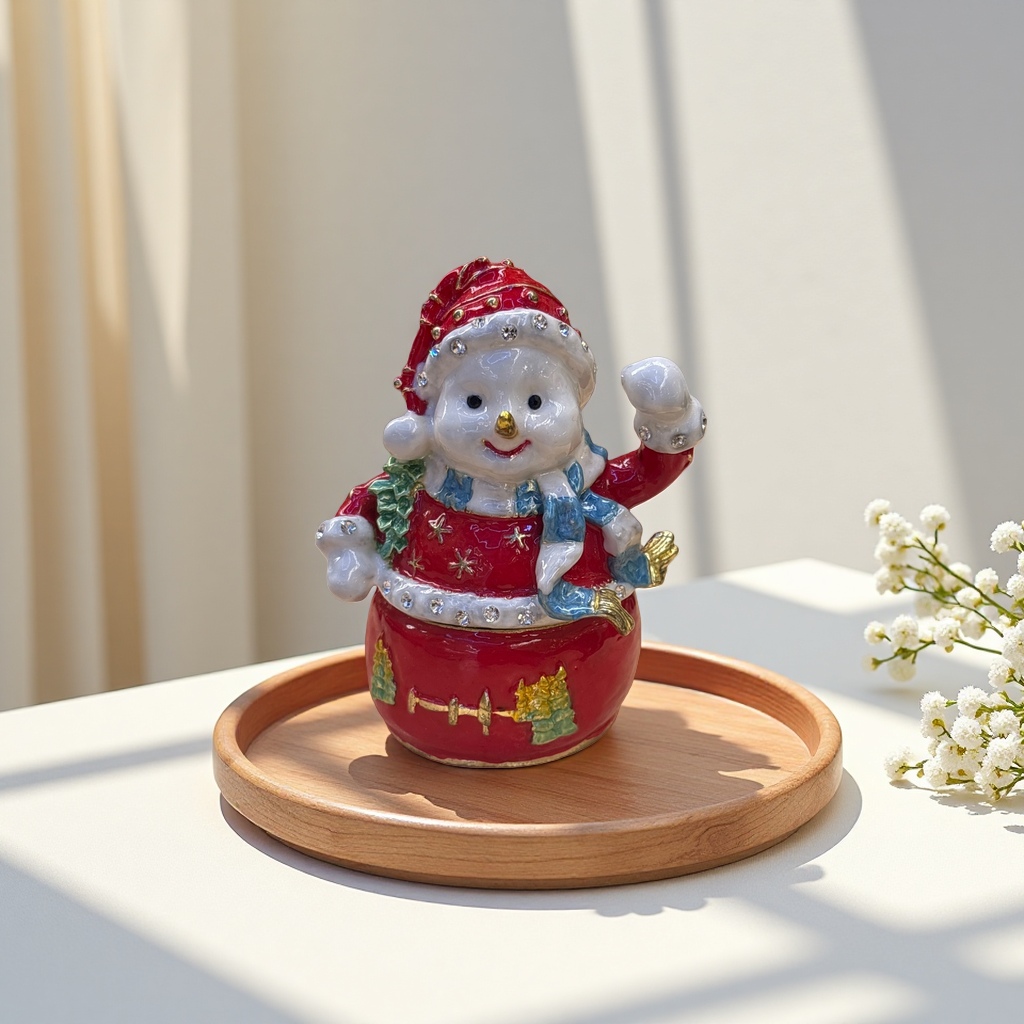 Коробка-снеговик новогодняя оптом из Китая — фотография 3