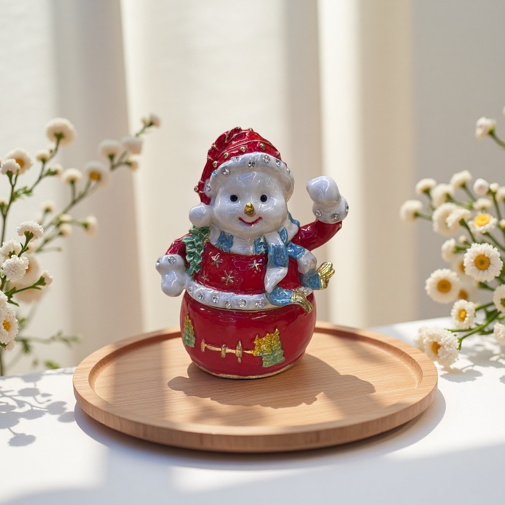 Коробка-снеговик новогодняя оптом из Китая — фотография 4