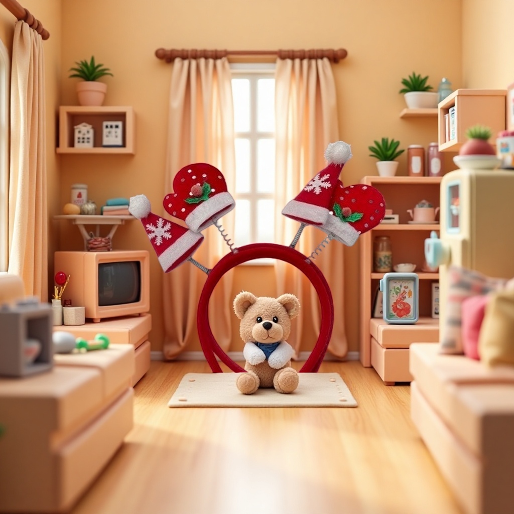 Новогодний ободок со снеговиком оптом из Китая — фотография 3