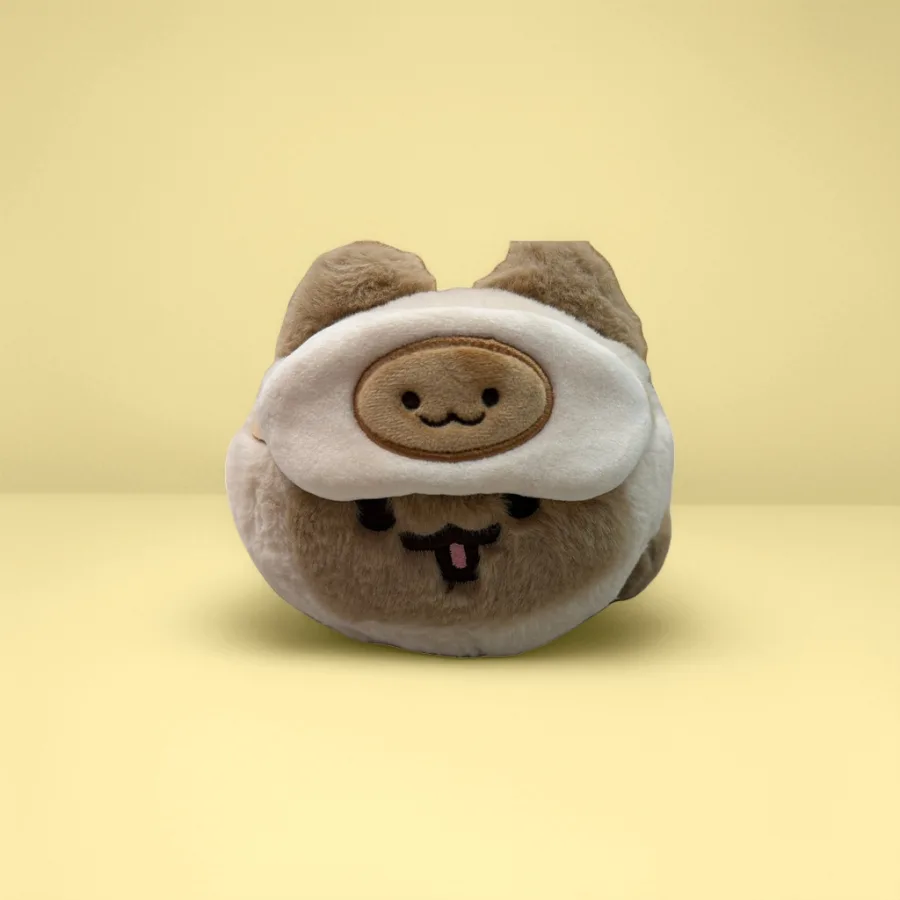 Плюшевая игрушка-подушка коричневая оптом из Китая — фотография 2