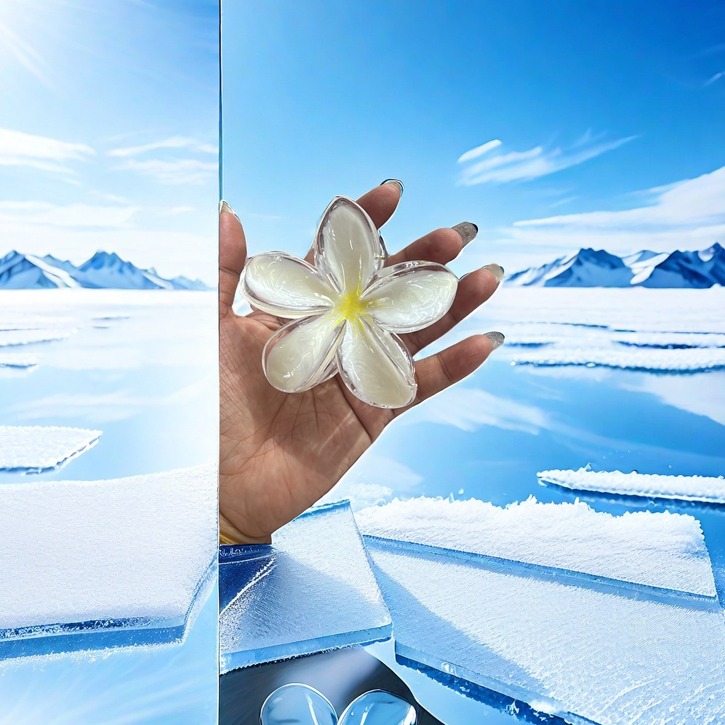 Заколка с прозрачным цветком оптом из Китая — фотография 3