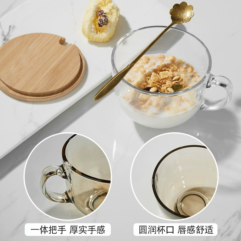 Кружка стеклянная с ручкой оптом из Китая — фотография 4