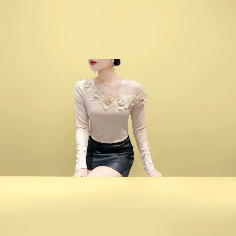 Блузка шифоновая с цветами оптом из Китая — фотография 2