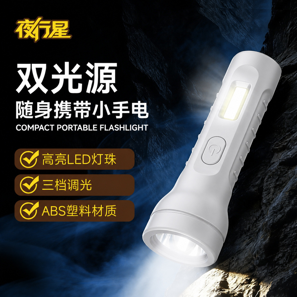 Мини-фонарь светодиодный с USB-зарядкой оптом из Китая — фотография 2