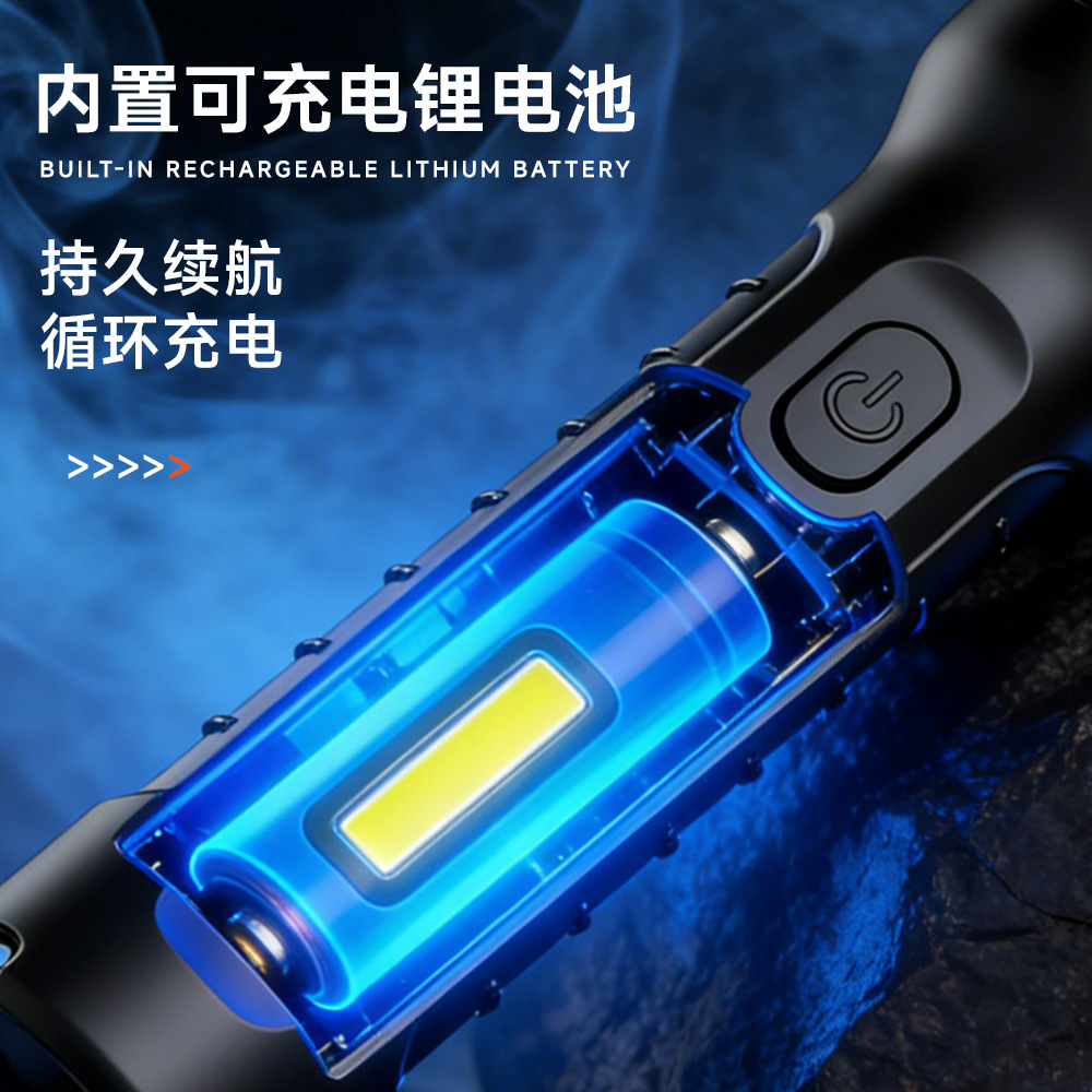 Мини-фонарь светодиодный с USB-зарядкой оптом из Китая — фотография 4