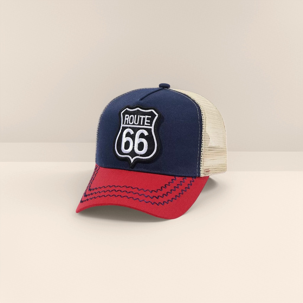 Бейсболка сетчатая ROUTE 66 оптом из Китая — фотография 5