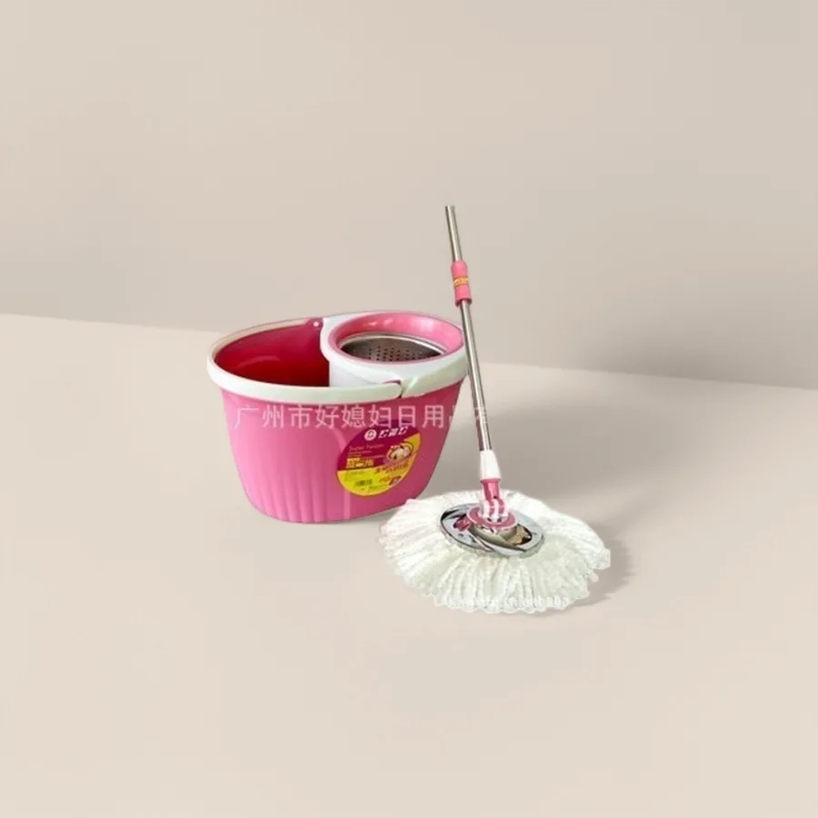 Комплект для уборки с розовым ведром-отжимом оптом из Китая — фотография 2