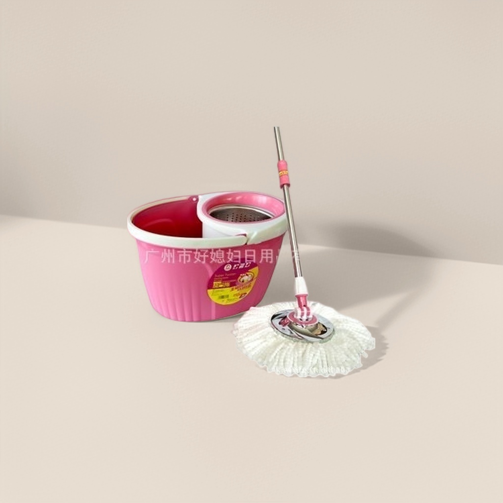 Комплект для уборки с розовым ведром-отжимом оптом из Китая — фотография 3