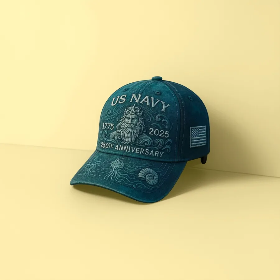 Бейсболка тёмно-синяя с эмблемой NAVY оптом из Китая — фотография 2