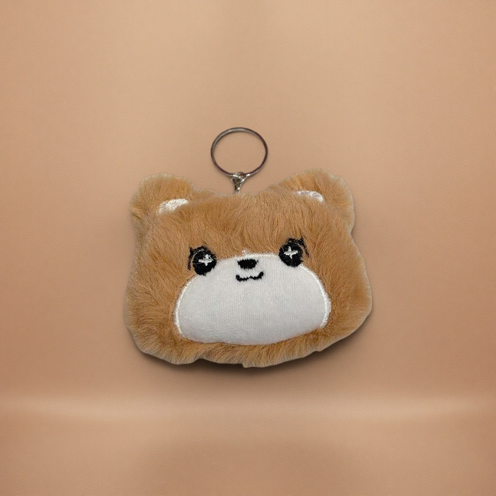 Брелок плюшевый «Голова медвежонка» оптом из Китая — фотография 4