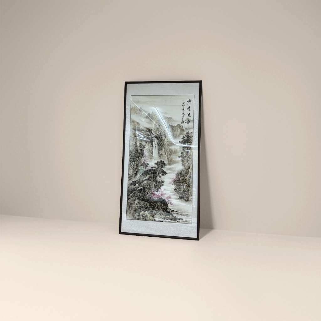Картина настенная «Пейзаж тушью» для кабинета оптом из Китая — фотография 4