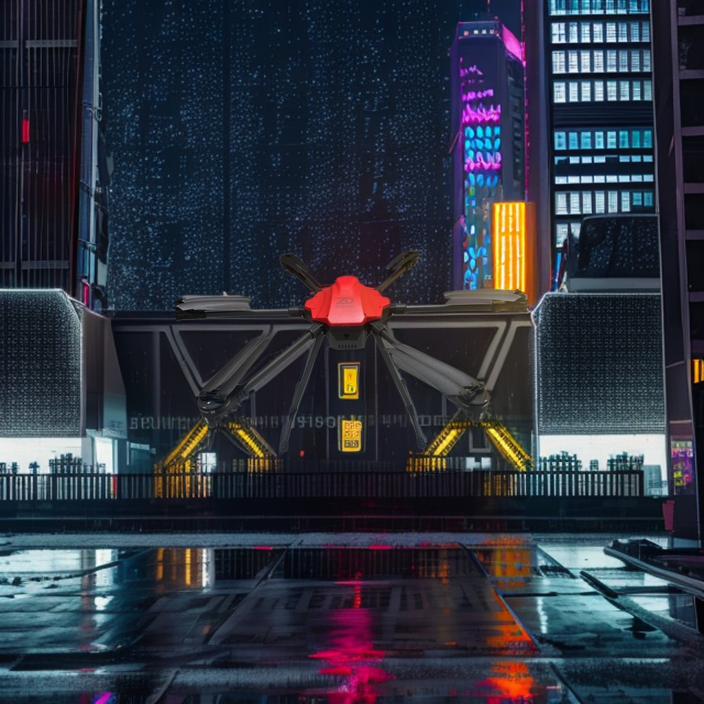 Дрон профессиональный красный с камерой оптом из Китая — фотография 3