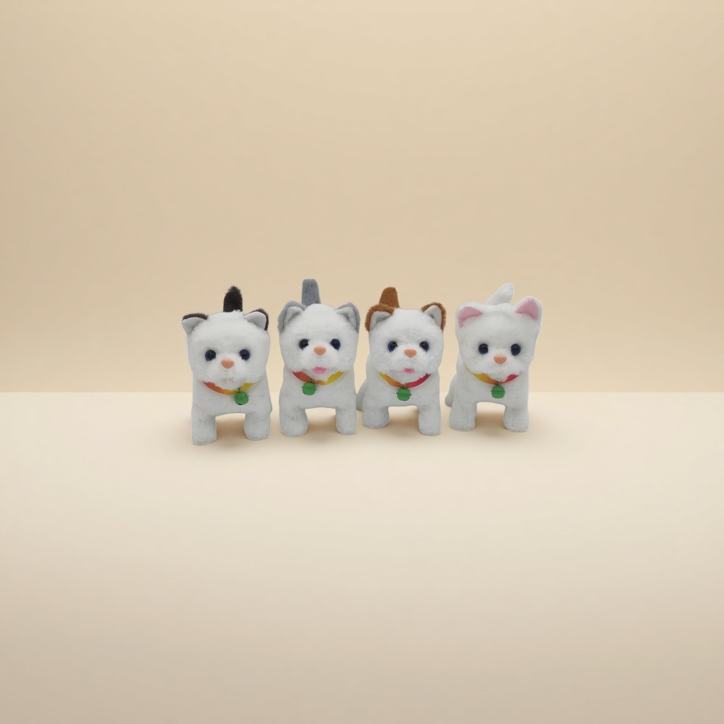 Игрушка мягкая котёнок белый оптом из Китая — фотография 4