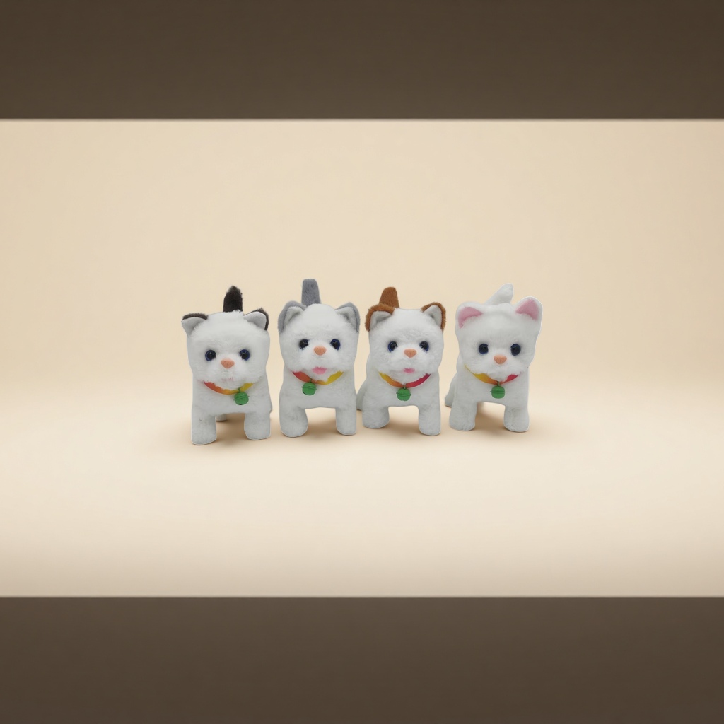 Игрушка мягкая котёнок белый оптом из Китая — фотография 5
