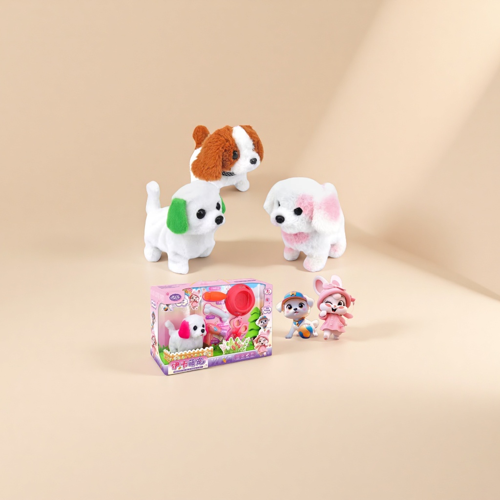 Мягкая игрушка «Щенок» плюшевая большая оптом из Китая — фотография 3