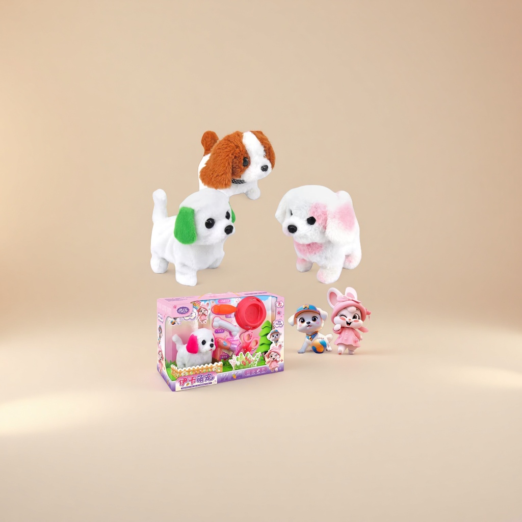 Мягкая игрушка «Щенок» плюшевая большая оптом из Китая — фотография 5