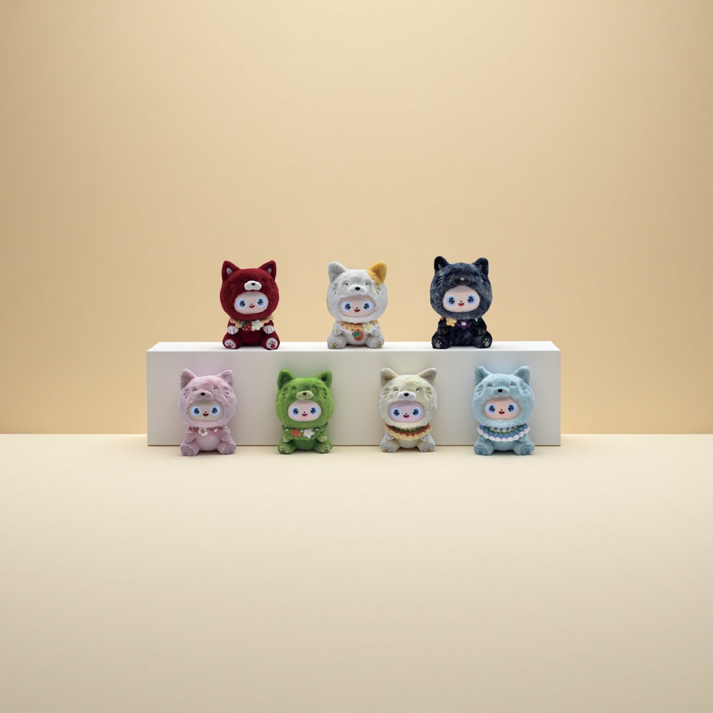 Мягкая игрушка «Котёнок» в комбинезоне оптом из Китая — фотография 4
