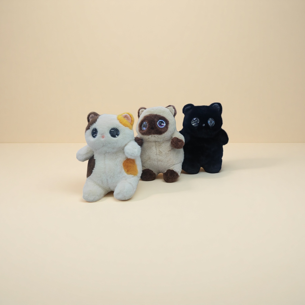 Мягкие игрушки «Котята», набор из трёх оптом из Китая — фотография 5